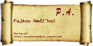 Pajkos Amábel névjegykártya